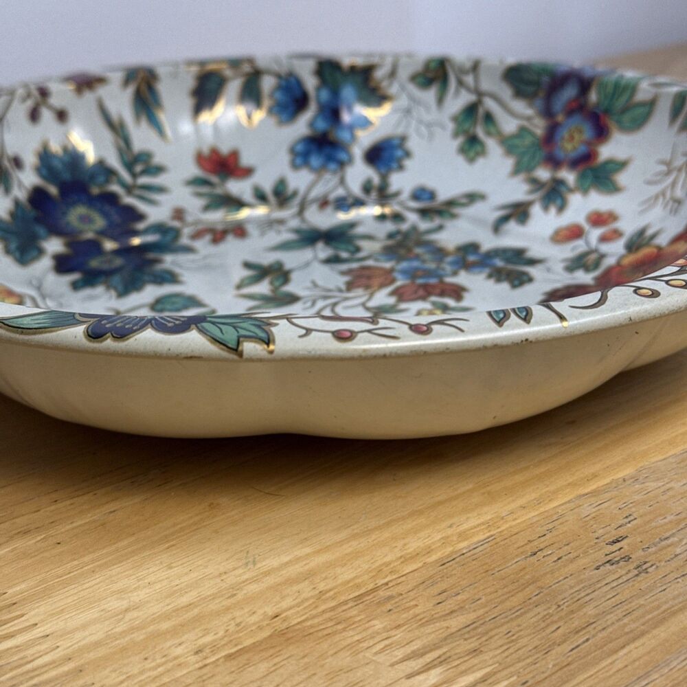 Vintage 1971 Daher Decorated Ware Floral Chitz Tin Tray Plate England - Picture 5 of 10